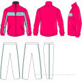 Oem Zipped  Jogging Suit Track Tops , Long Trousers Sportswear With Custom Printing Logos